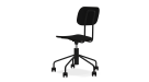 New School N1N08K - krzesło ze sklejki na krzyżaku czarne