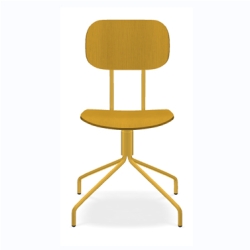 New School N1N07 - krzesło ze sklejki na krzyżaku żółte
