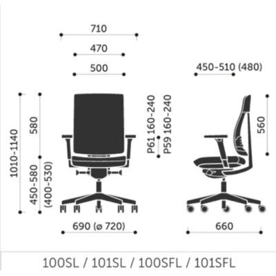 Fotel biurowy obrotowy XENON NET 101SL P61PU niebieski - natychmiastowa wysyłka