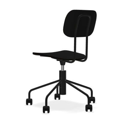 New School N1N08K - krzesło ze sklejki na krzyżaku czarne